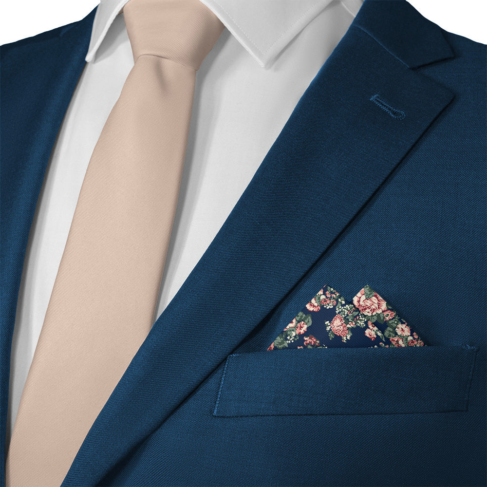 Allison Floral Pocket Square - 12" Square - Knotty Tie Co.