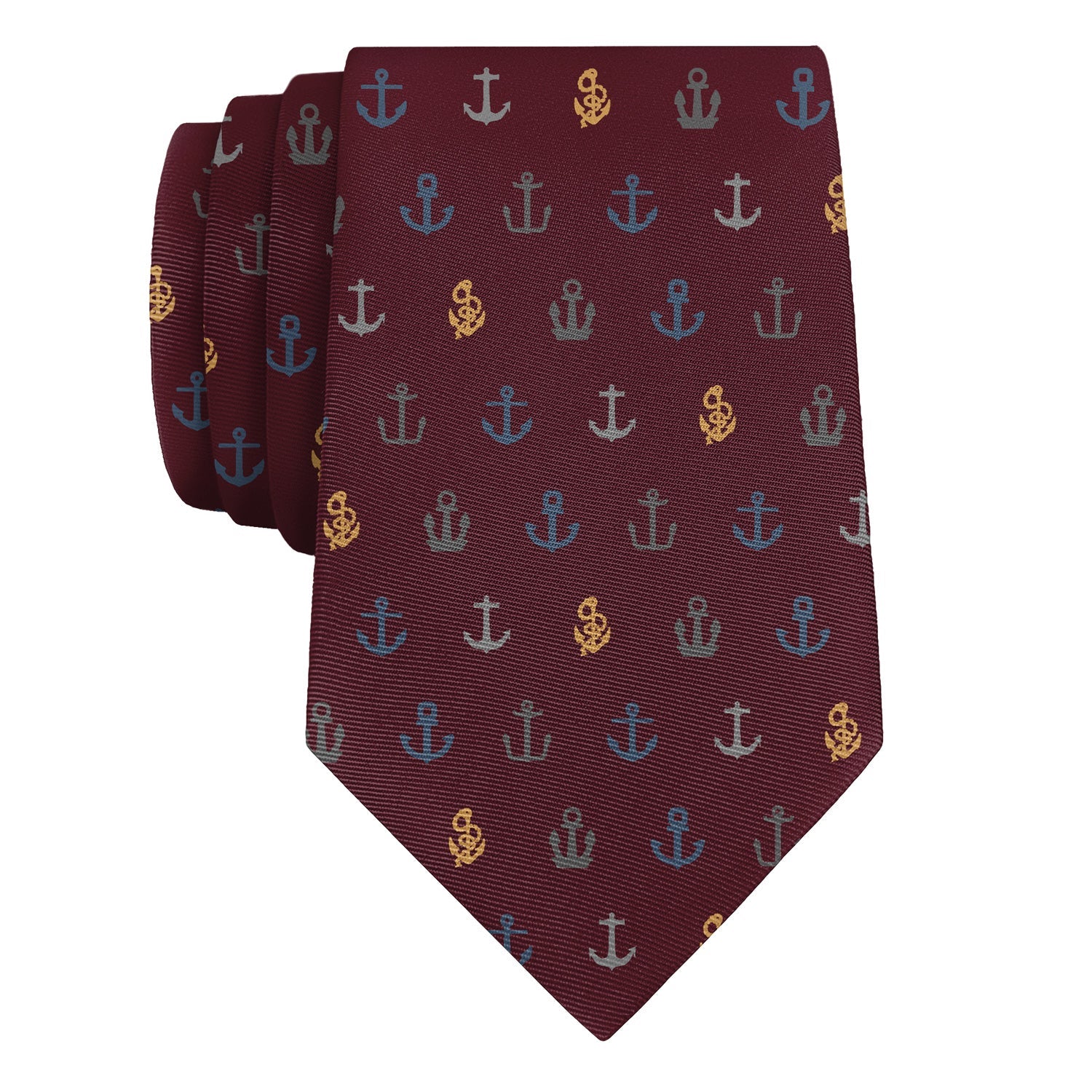 Anchors Away Necktie - Rolled - Knotty Tie Co.