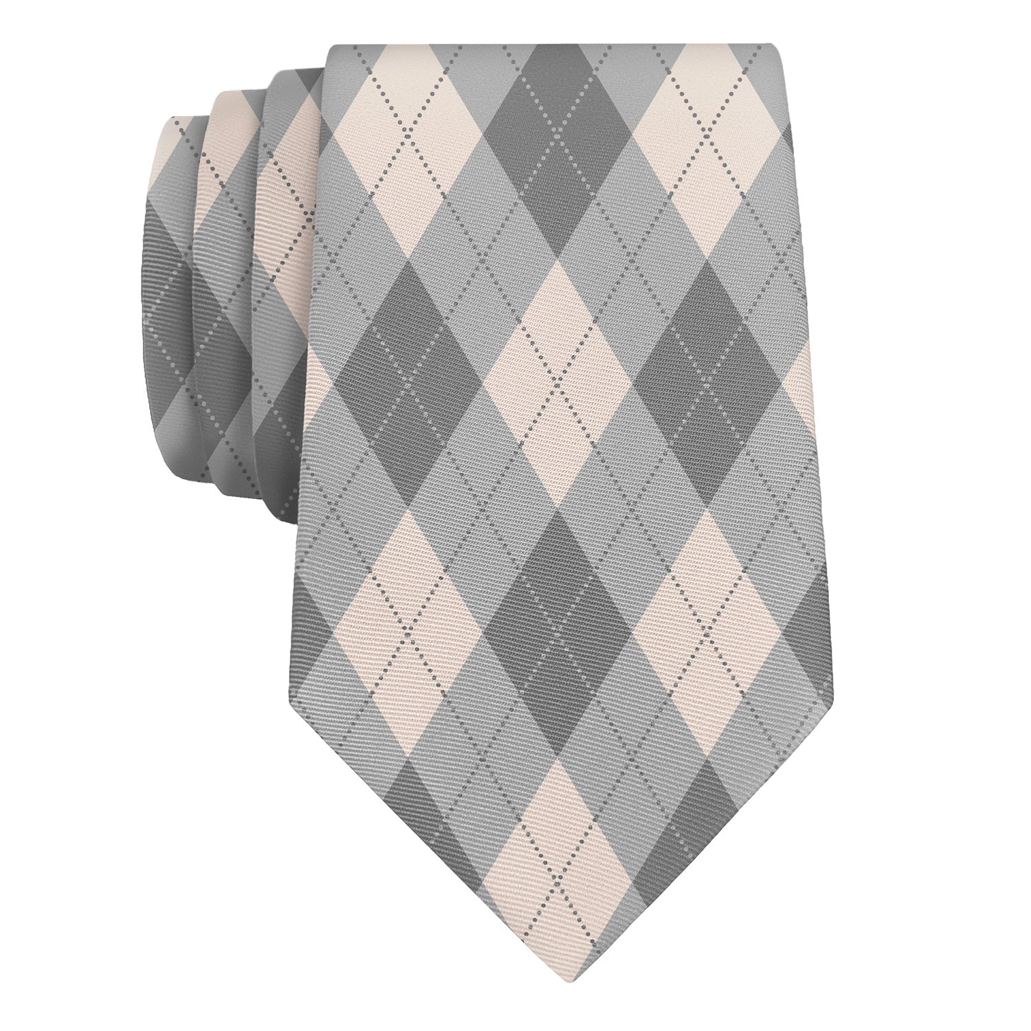 Argyle Plaid Necktie - Rolled - Knotty Tie Co.
