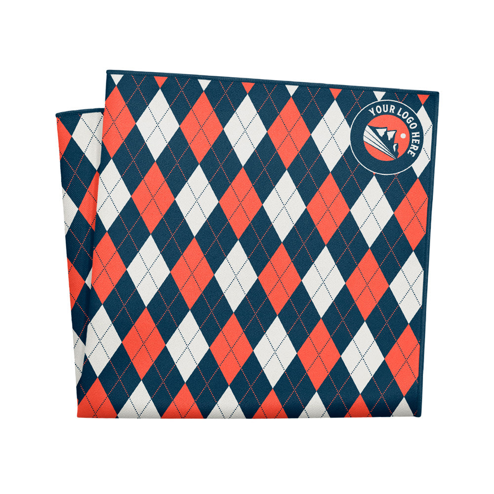Custom Argyle 3 Logo Pocket Square