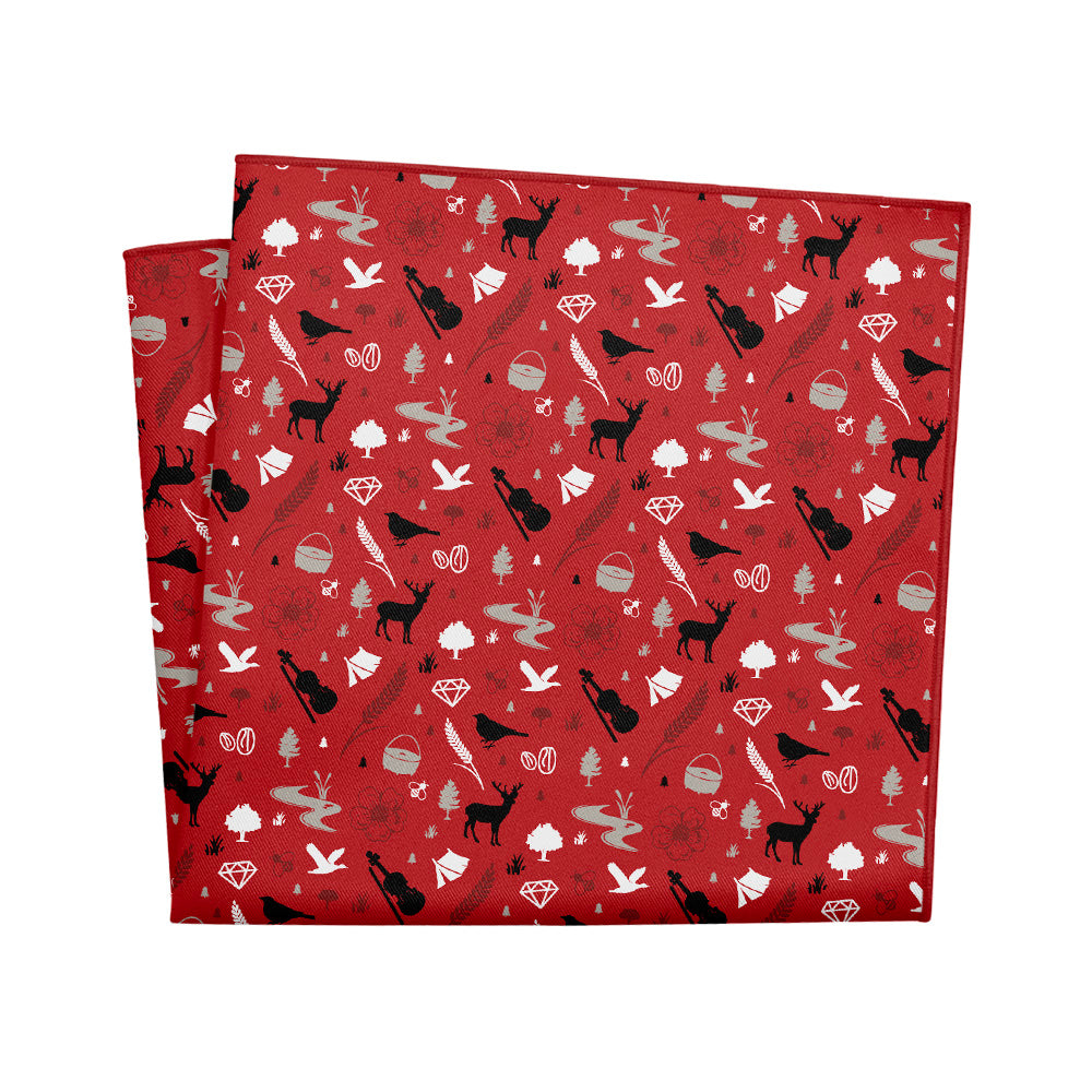 Arkansas State Heritage Pocket Square - 12" Square - Knotty Tie Co.