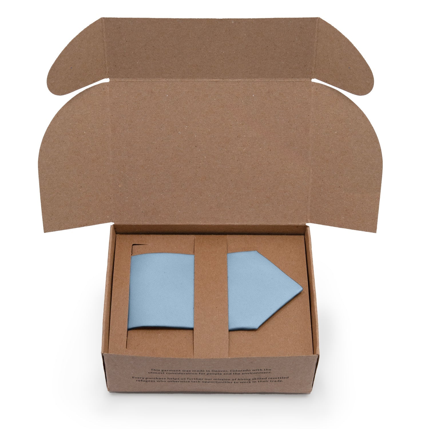 Azazie Sky Blue Necktie - Packaging - Knotty Tie Co.