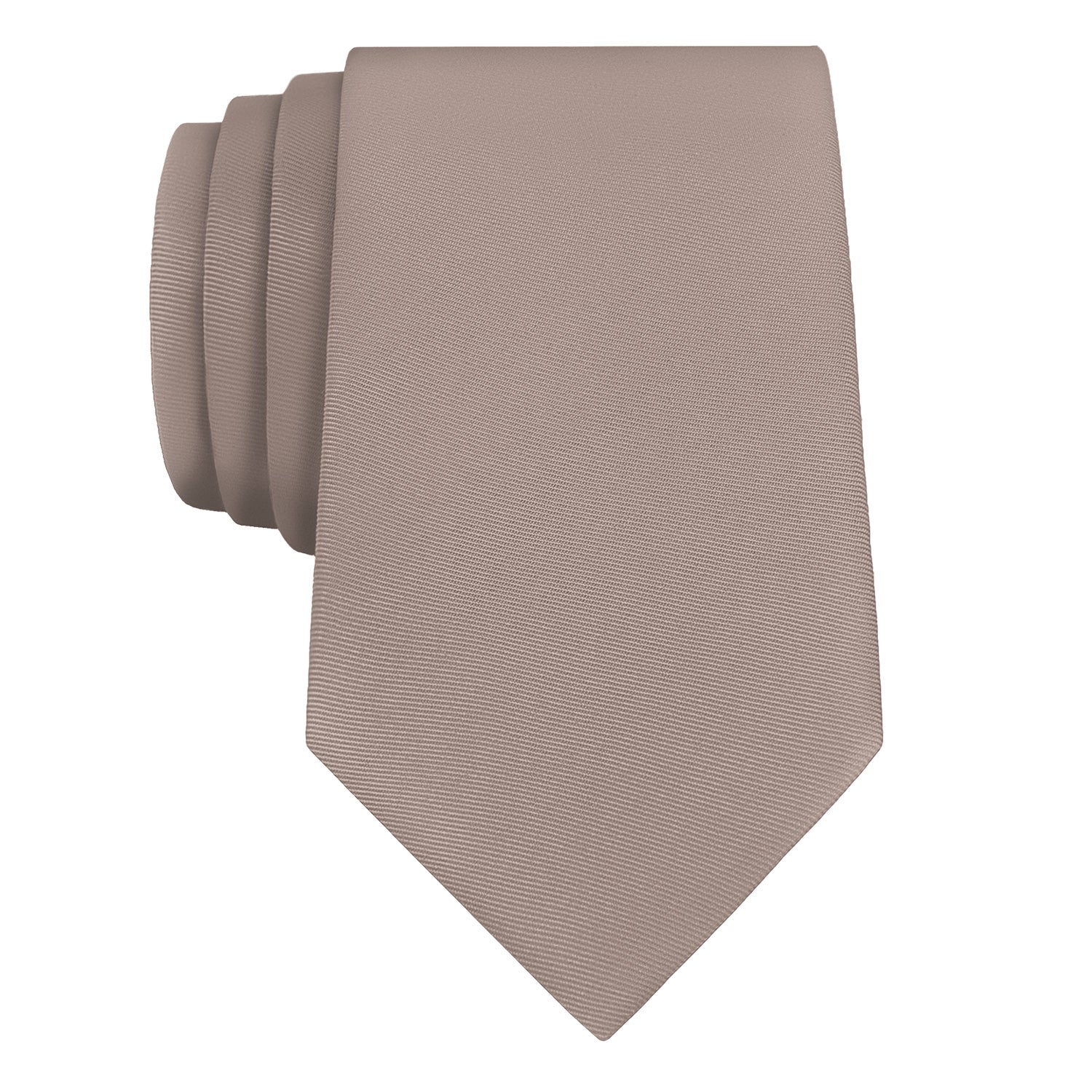 Azazie Taupe Necktie - Rolled - Knotty Tie Co.