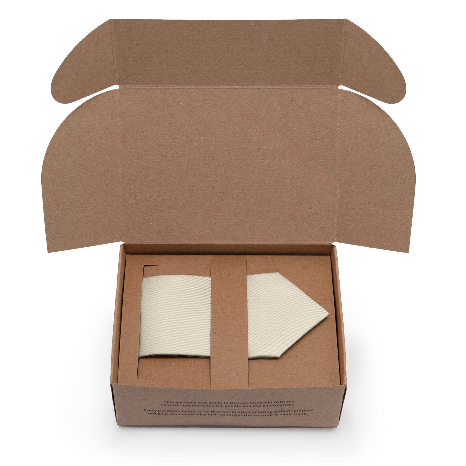 Azazie White Alabaster Necktie - Packaging - Knotty Tie Co.