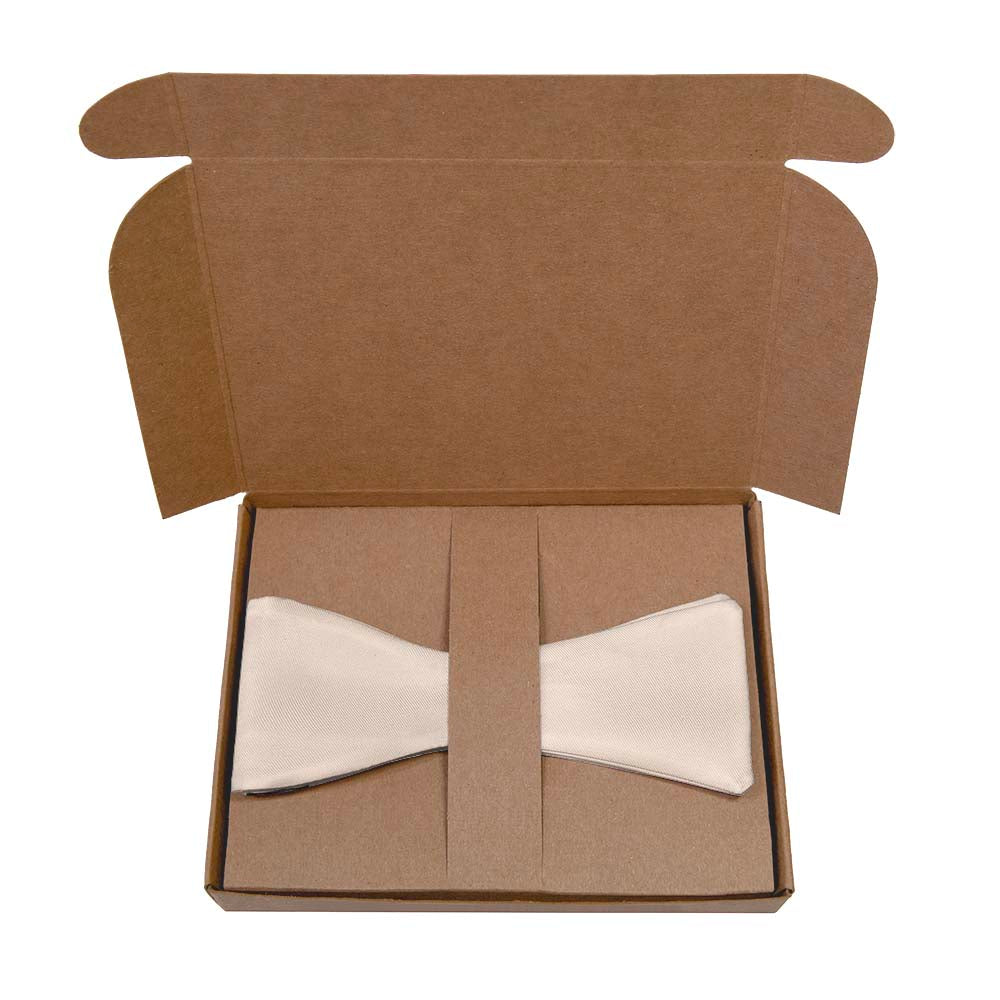 Azazie Blushing Pink Bow Tie- Kraft Gift Box Packaging - Knotty Tie Co.