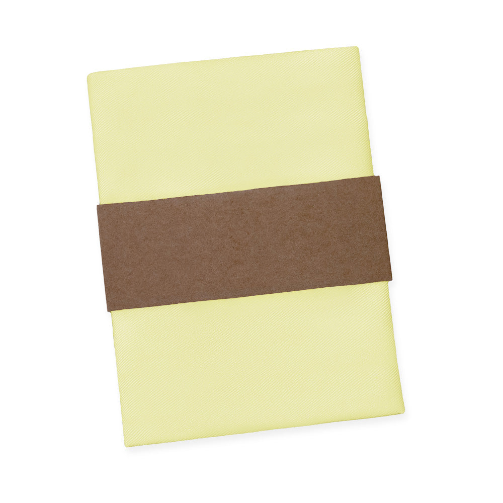 Azazie Lemon Sorbet Pocket Square - Packaging - Knotty Tie Co.