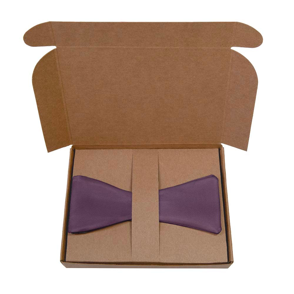 Azazie Plum Bow Tie- Kraft Gift Box Packaging - Knotty Tie Co.