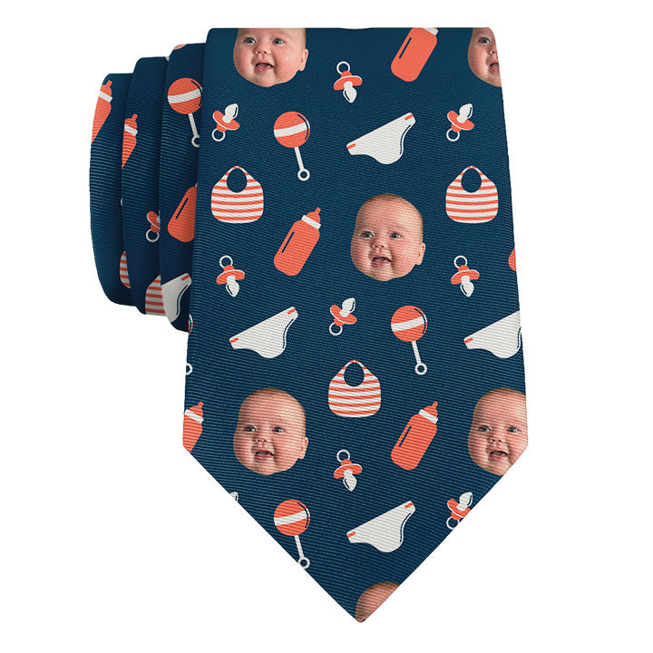 Custom Baby Fever Photo Tie - Rolled - Knotty Tie Co.