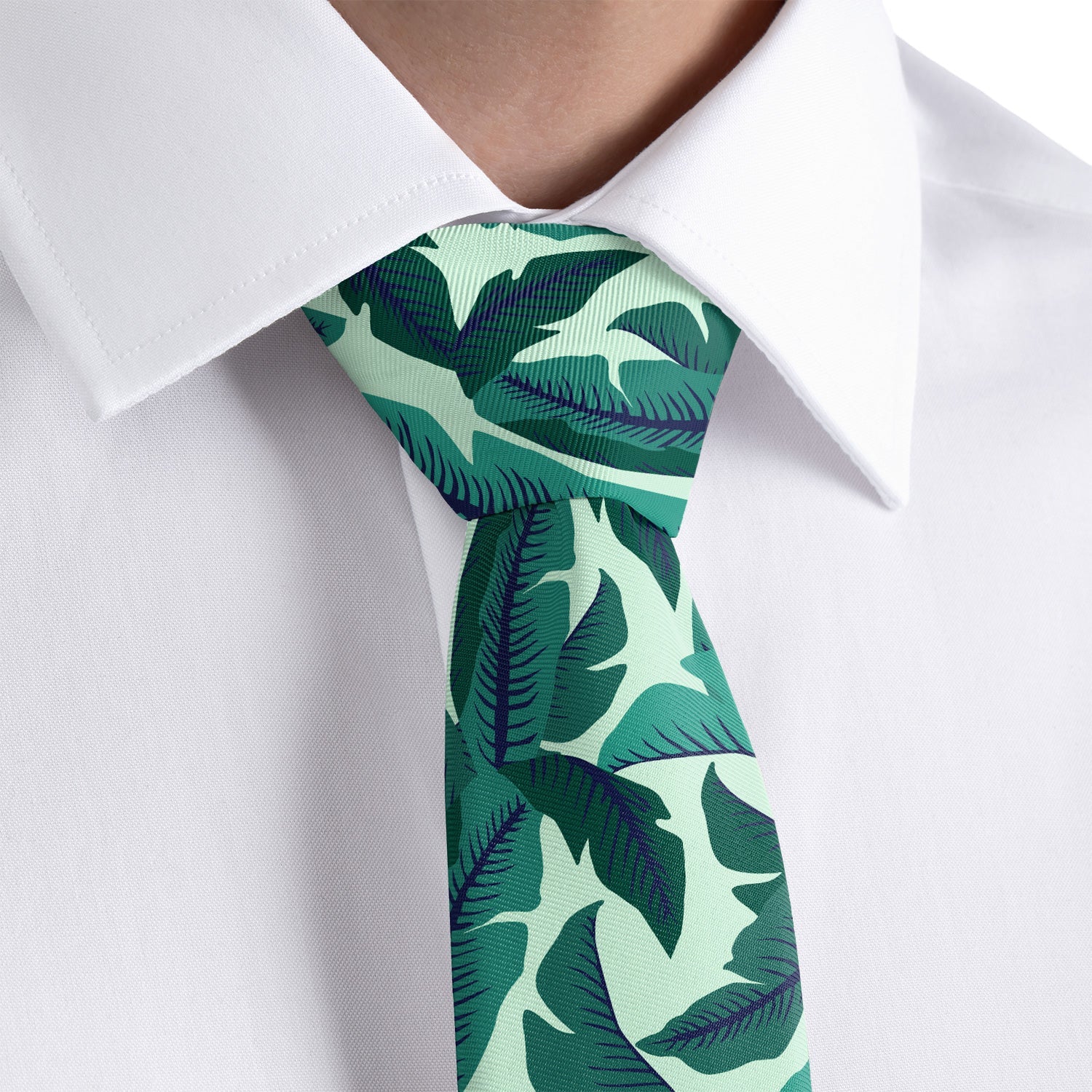 Banana Leaves Necktie - Rolled - Knotty Tie Co.