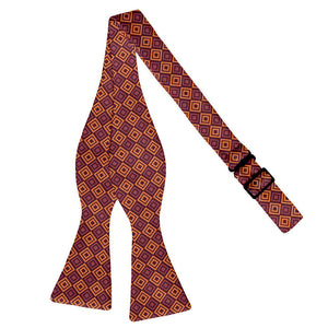 Basil Geometric Bow Tie - Adult Extra-Long Self-Tie 18-21" -  - Knotty Tie Co.
