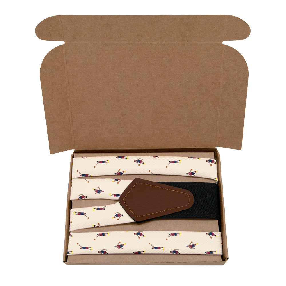 Basketball Suspenders - Kraft Gift Box Packaging - Knotty Tie Co.