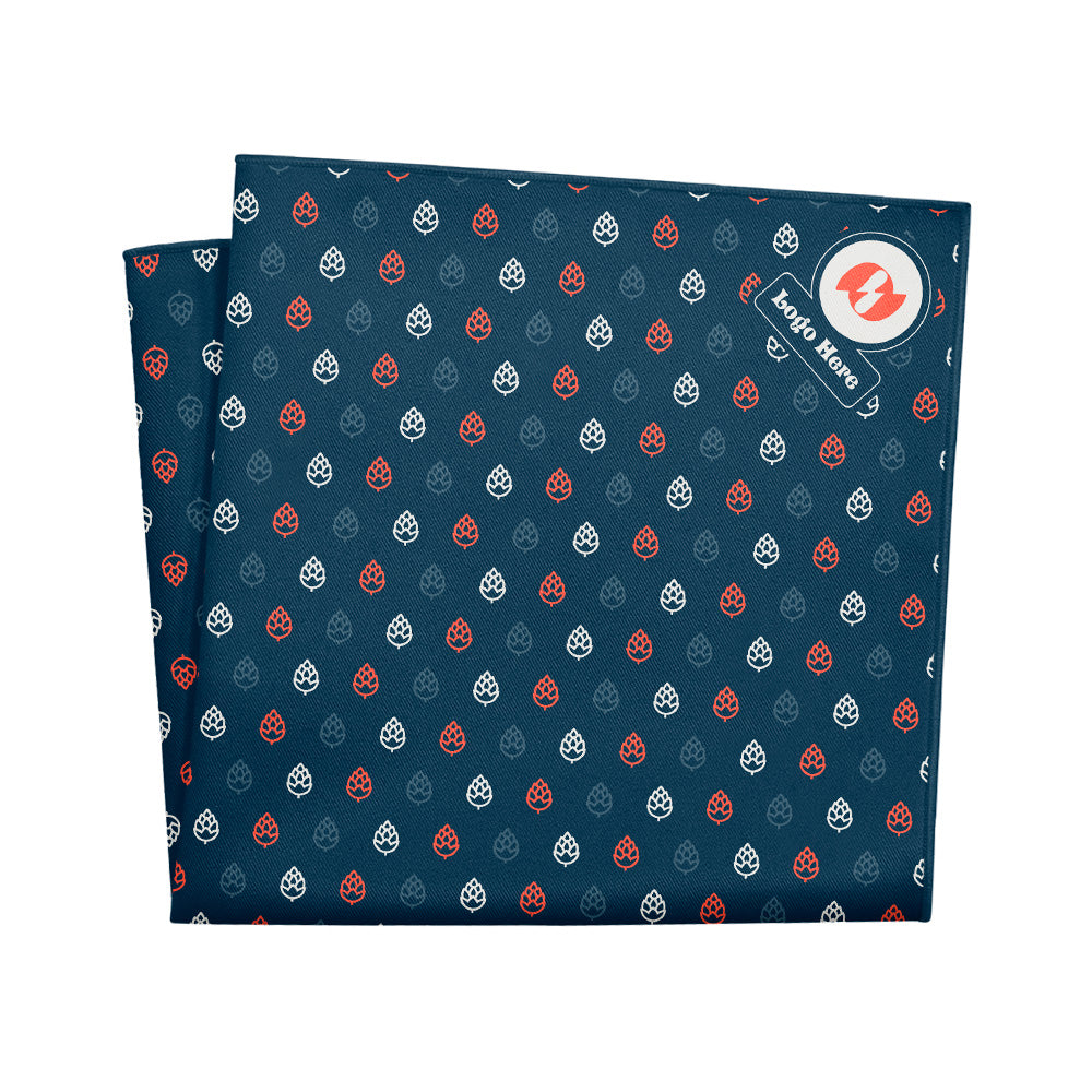 Custom Beer Hops 3 Logo Pocket Square