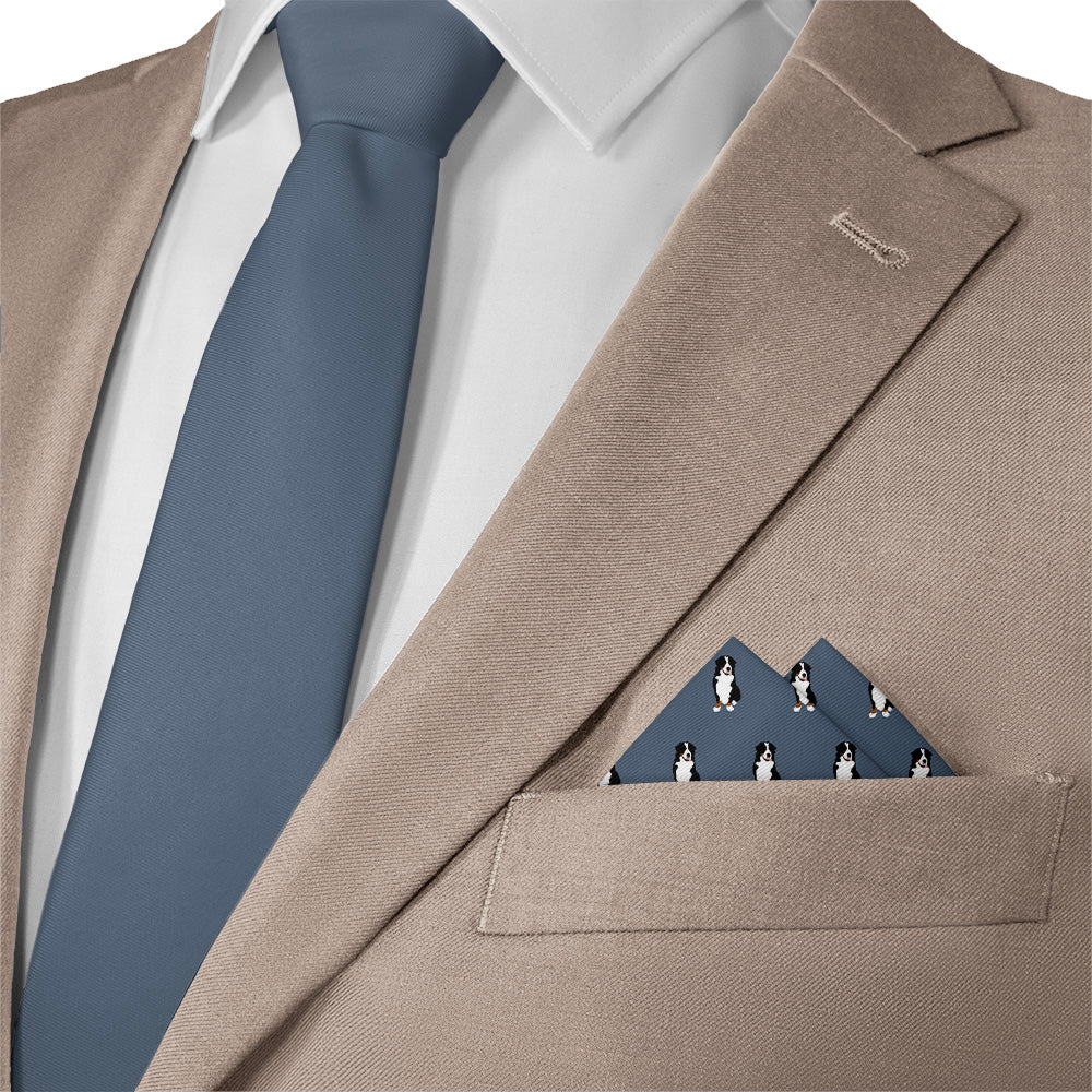 Bernese Mountain Dog Pocket Square - 12" Square - Knotty Tie Co.