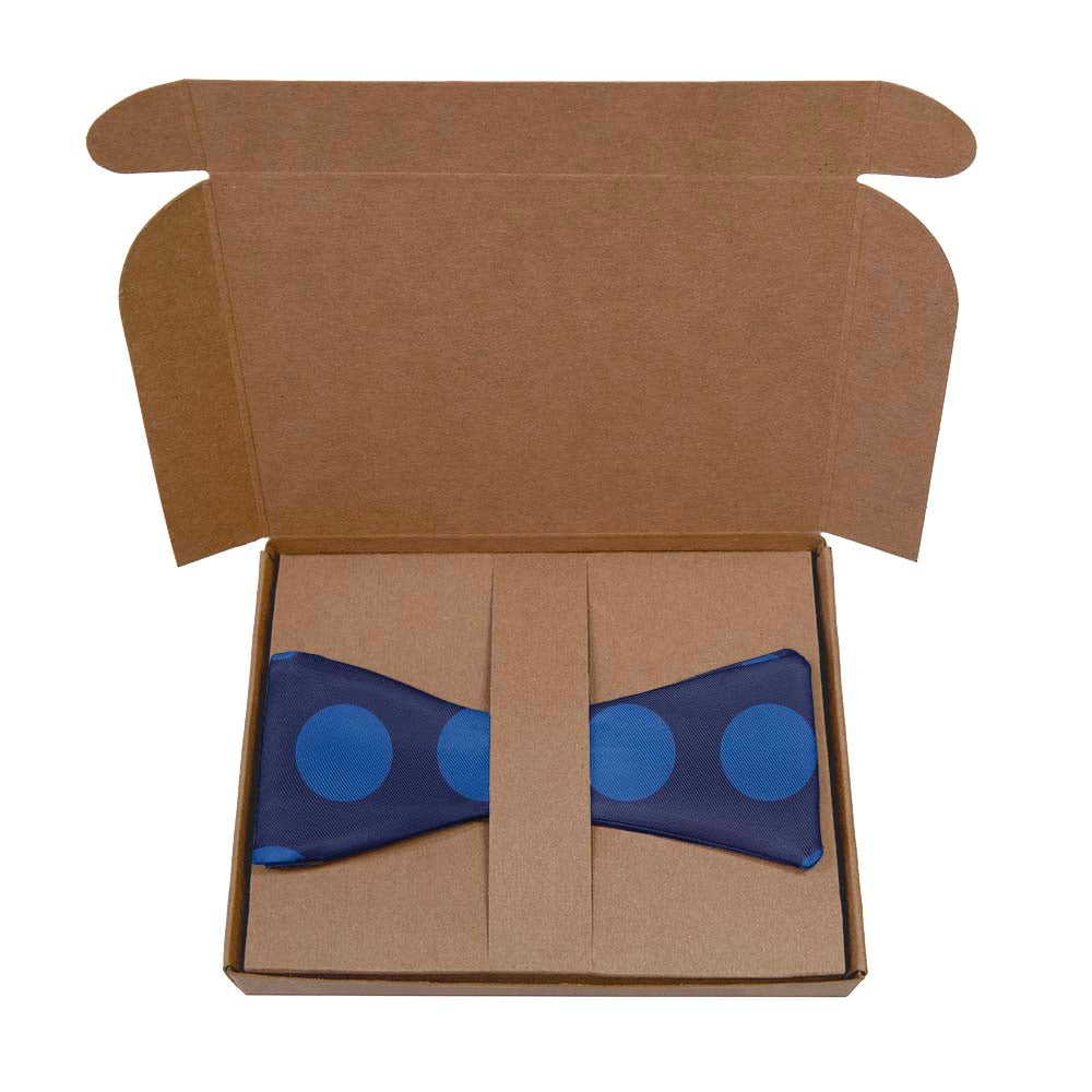 Big Polka Dots Bow Tie- Kraft Gift Box Packaging - Knotty Tie Co.