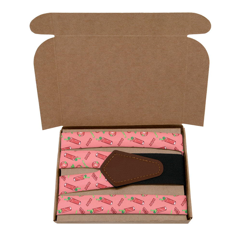 Bloody Mary Suspenders - Kraft Gift Box Packaging - Knotty Tie Co.