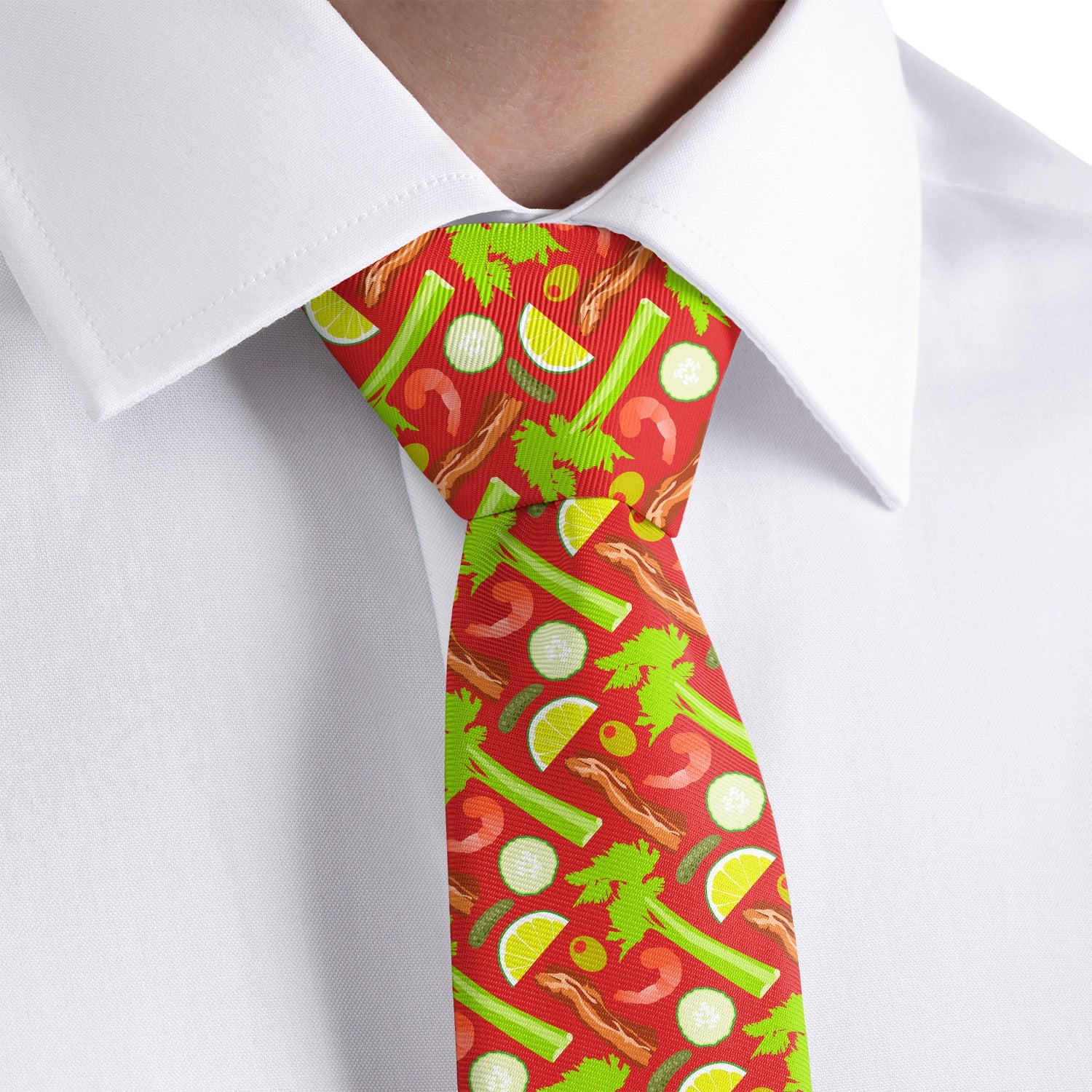 Breakfast Salad Necktie - Rolled - Knotty Tie Co.