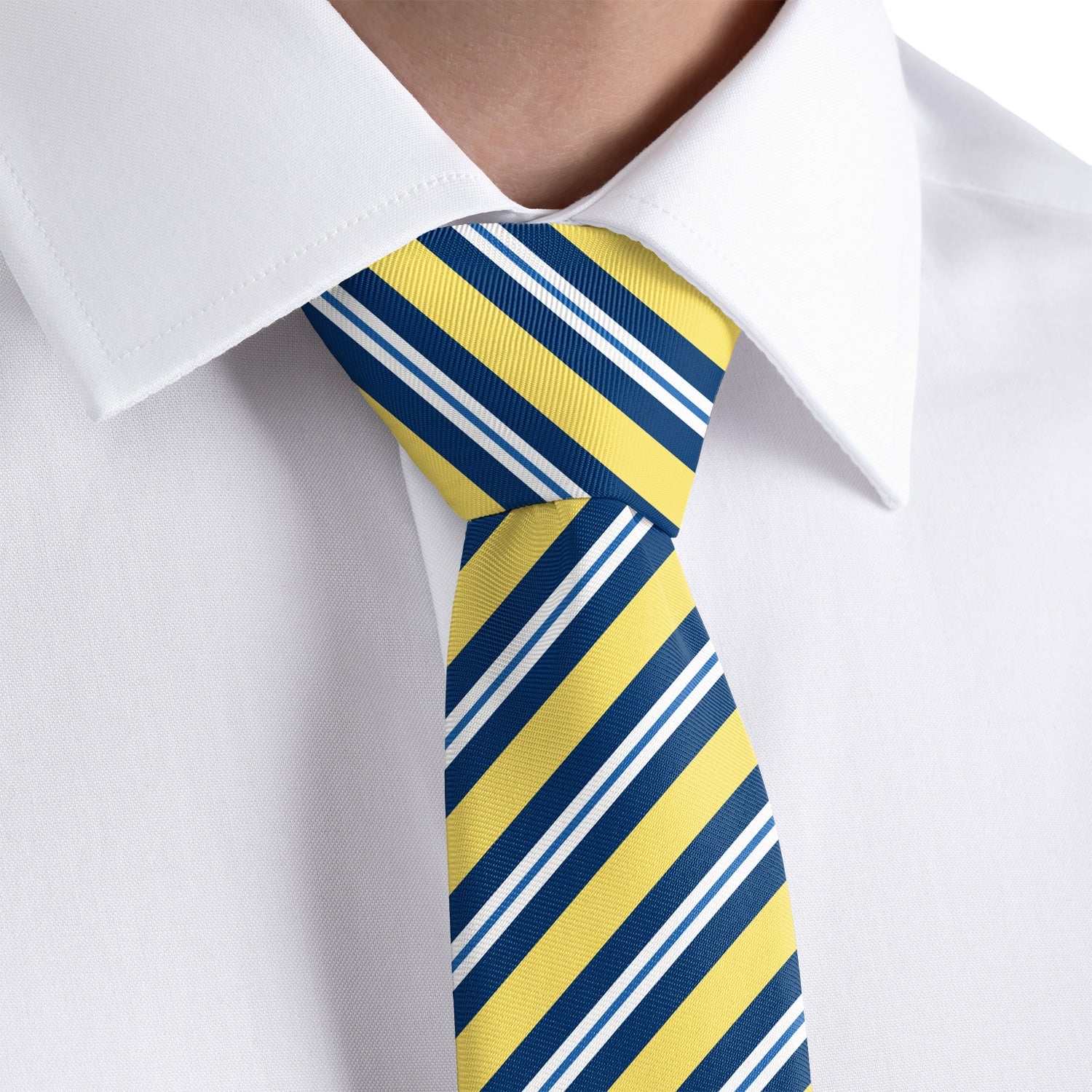 Bruce Stripe Necktie - Rolled - Knotty Tie Co.