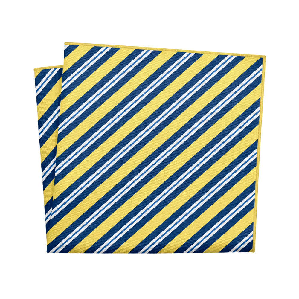 Bruce Stripe Pocket Square - 12" Square - Knotty Tie Co.