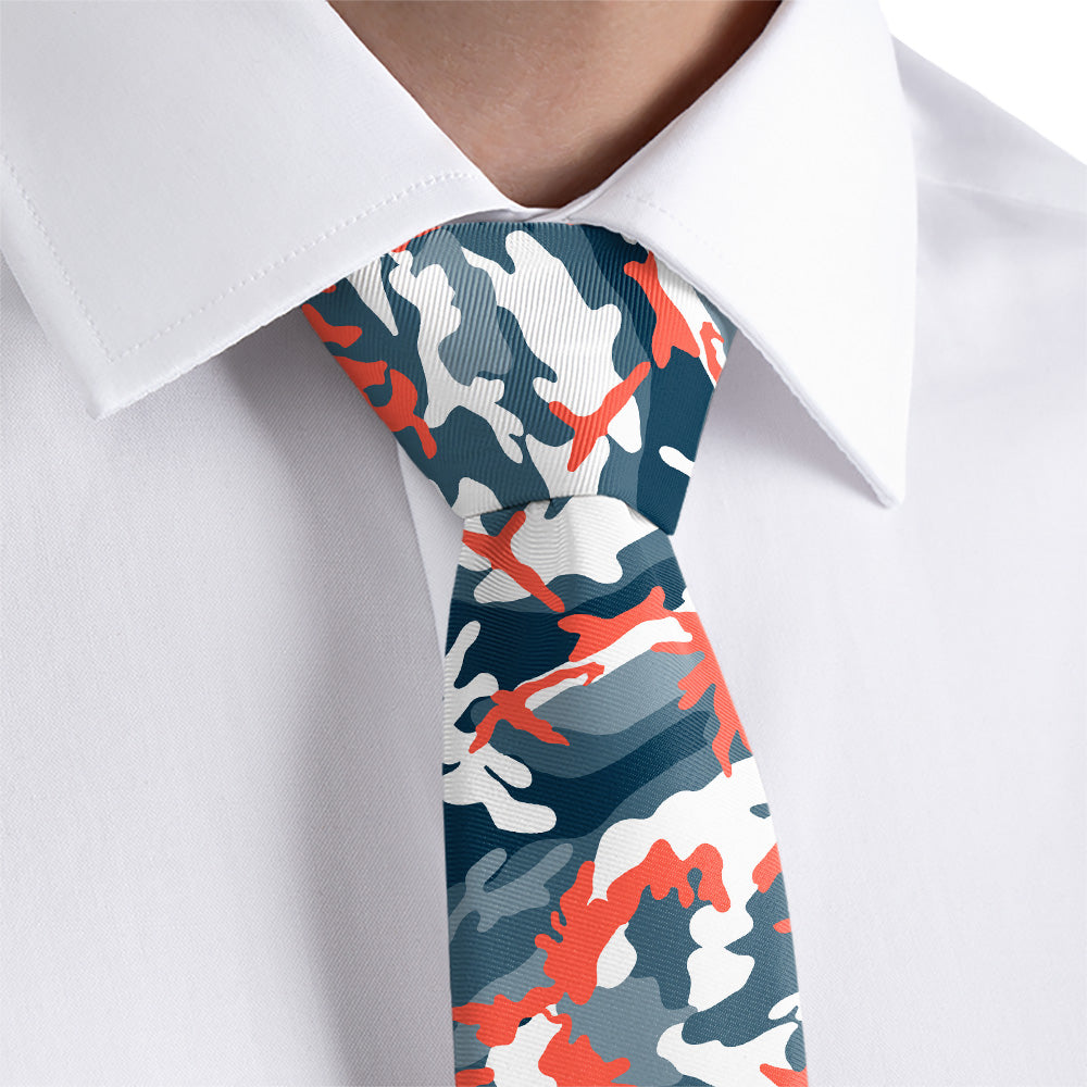 Custom Camo 1 Logo Tie - Rolled - Knotty Tie Co.