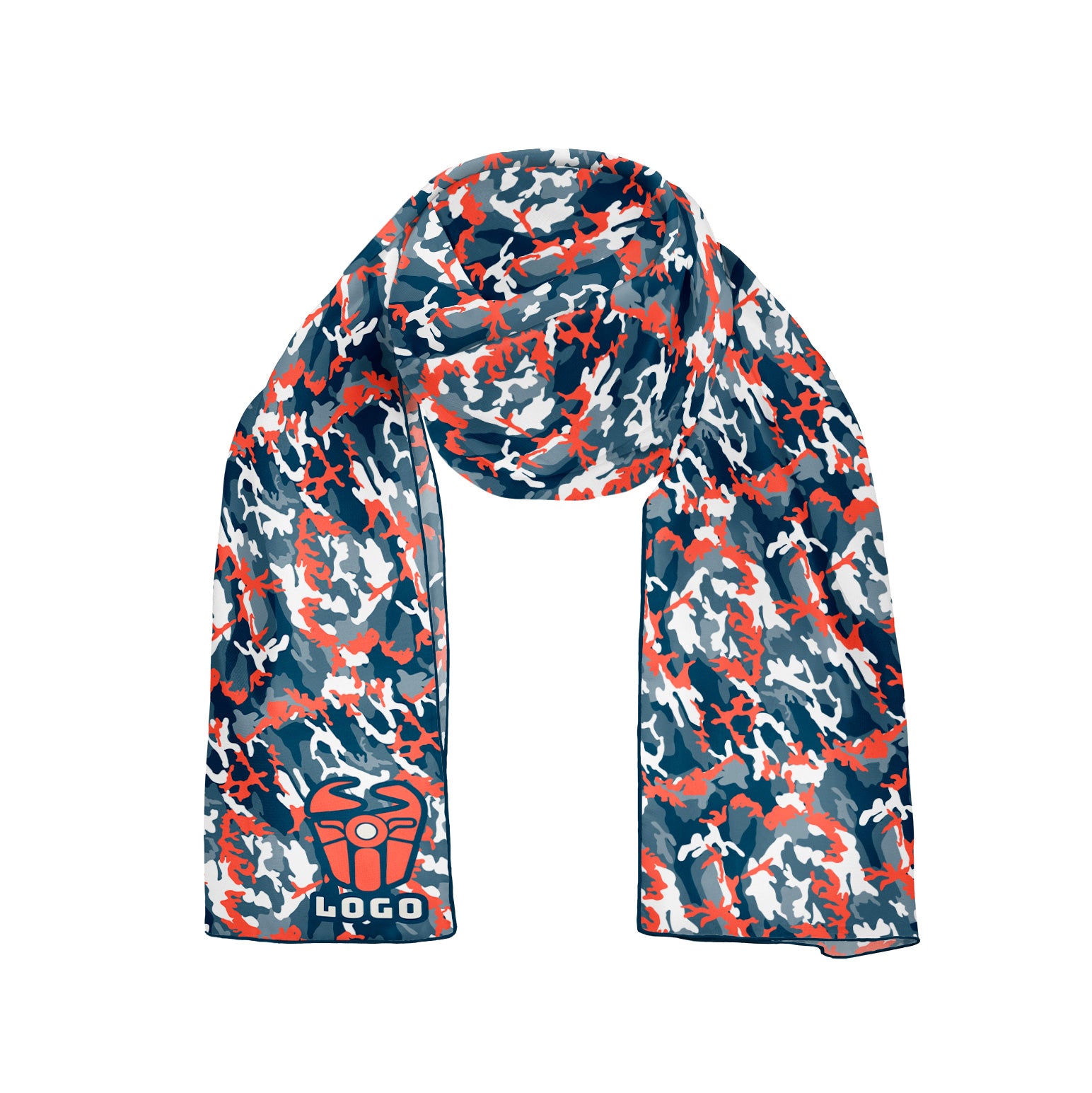 Camo 4 Square Chiffon Logo Scarf - Knotty Tie Co.