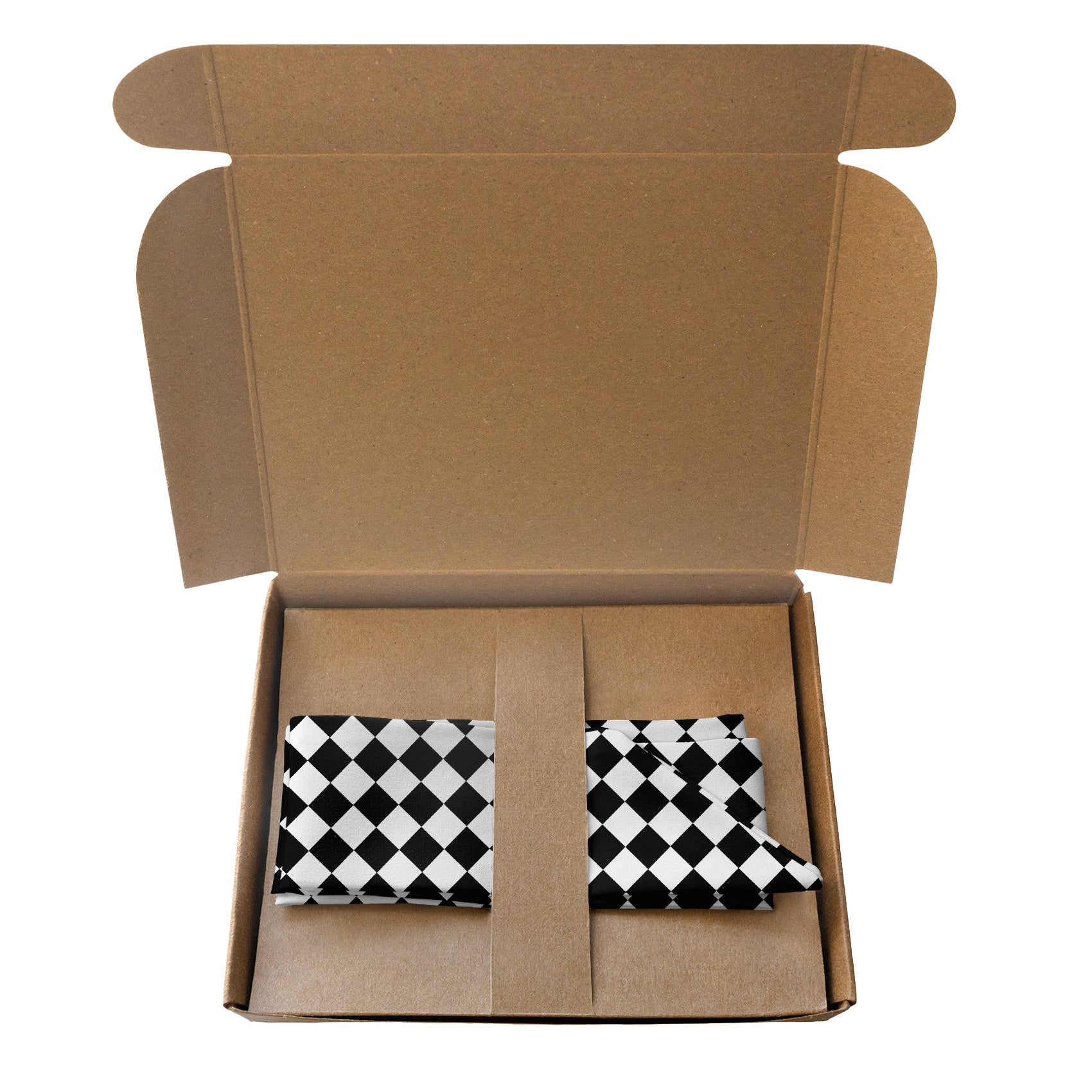 Checkered Tile Hair Scarf - Packaging - Knotty Tie Co.