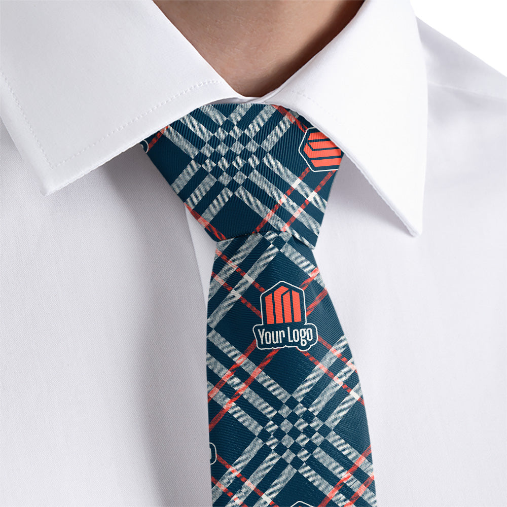 Custom Cincy 2 Logo Tie - Rolled - Knotty Tie Co.