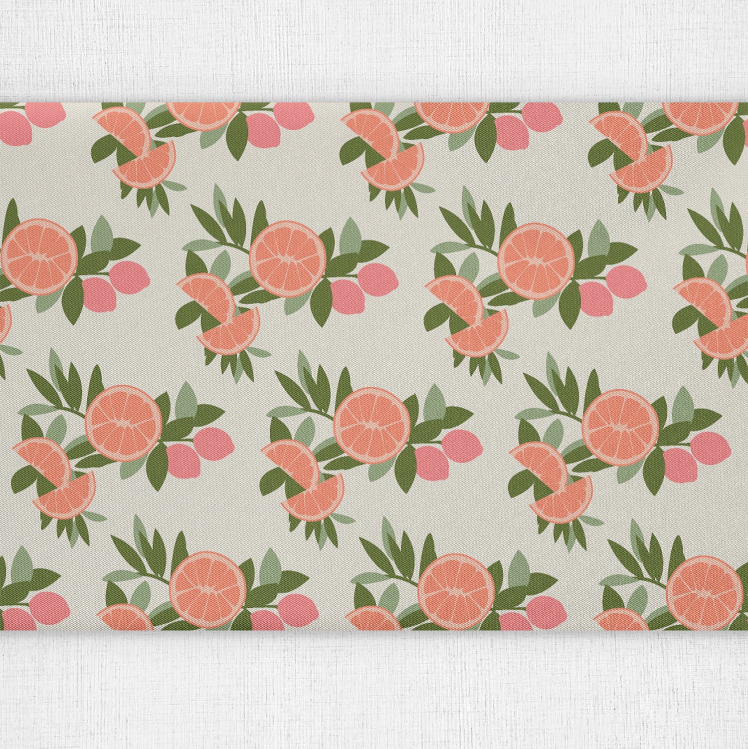 Citrus Blossom Floral Table Runner