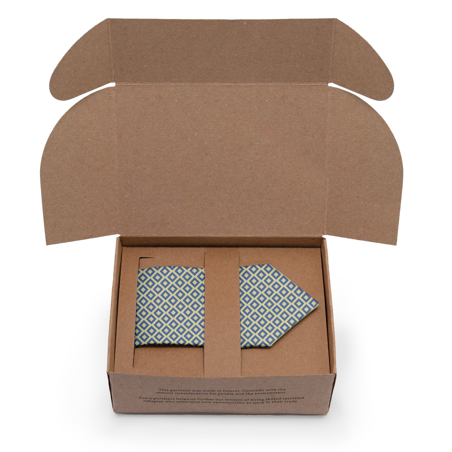 Clancy Geometric Necktie - Packaging - Knotty Tie Co.