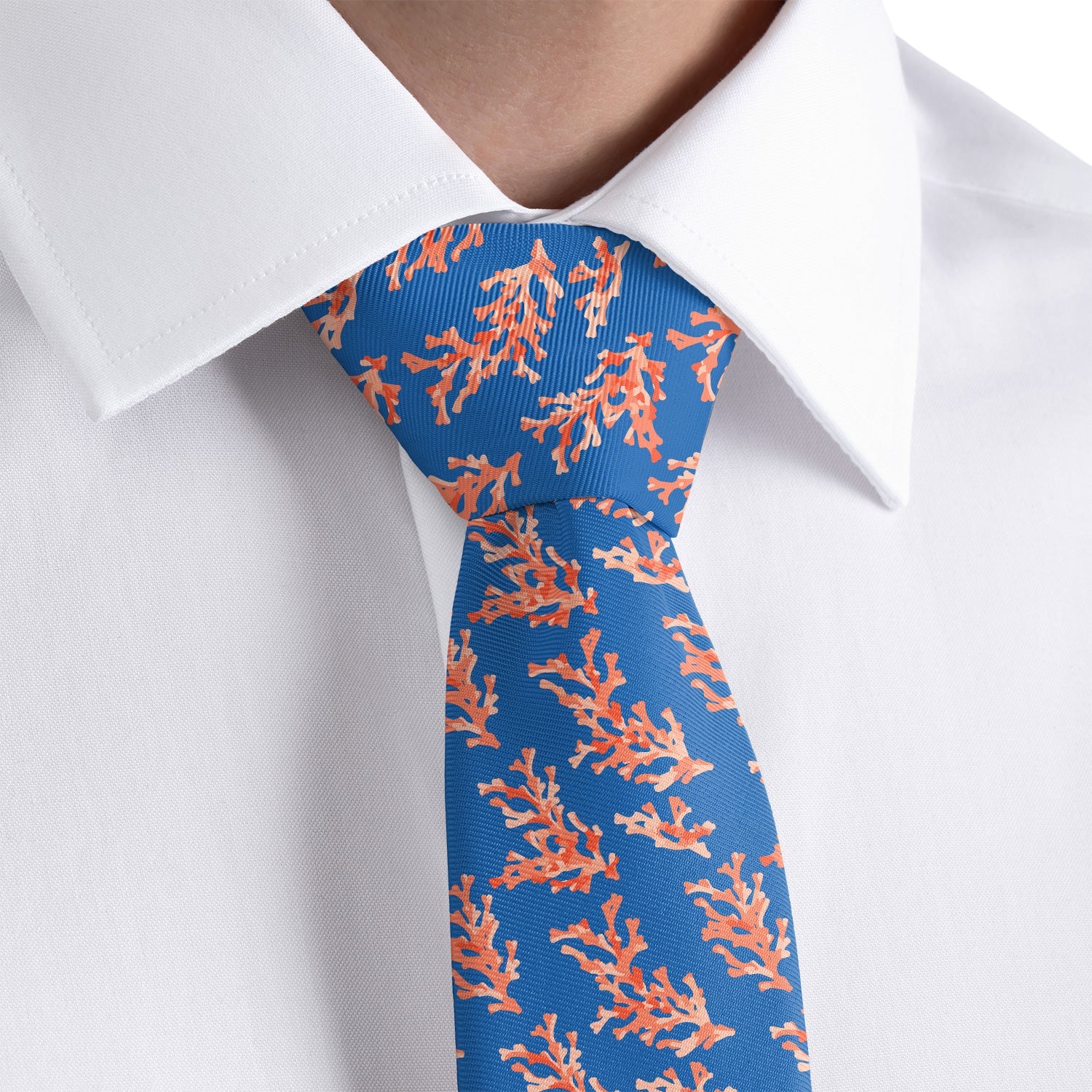 Coral Reef Necktie - Rolled - Knotty Tie Co.