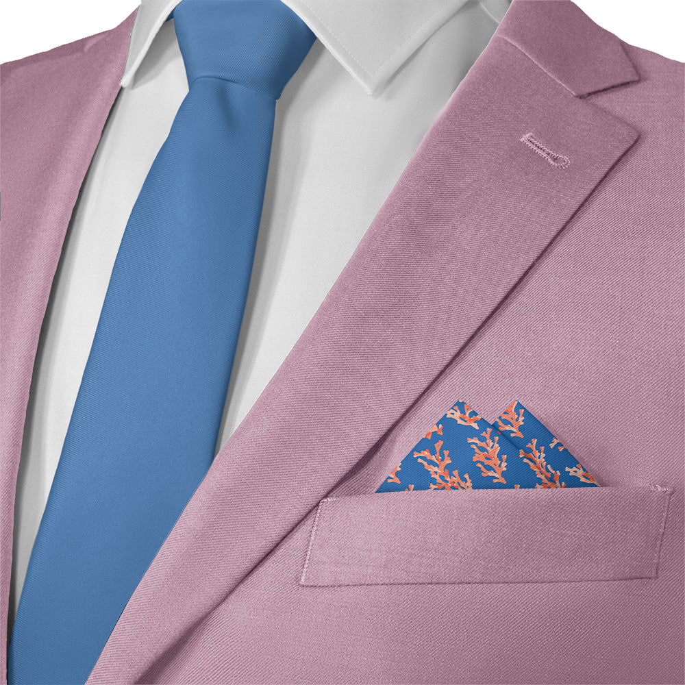 Coral Reef Pocket Square - 12" Square - Knotty Tie Co.