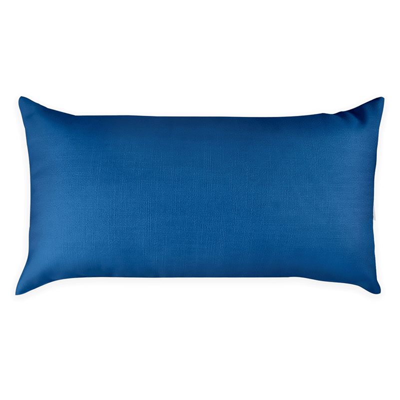 Customizable Solid Linen Lumbar Pillow - Front - Knotty Tie Co.