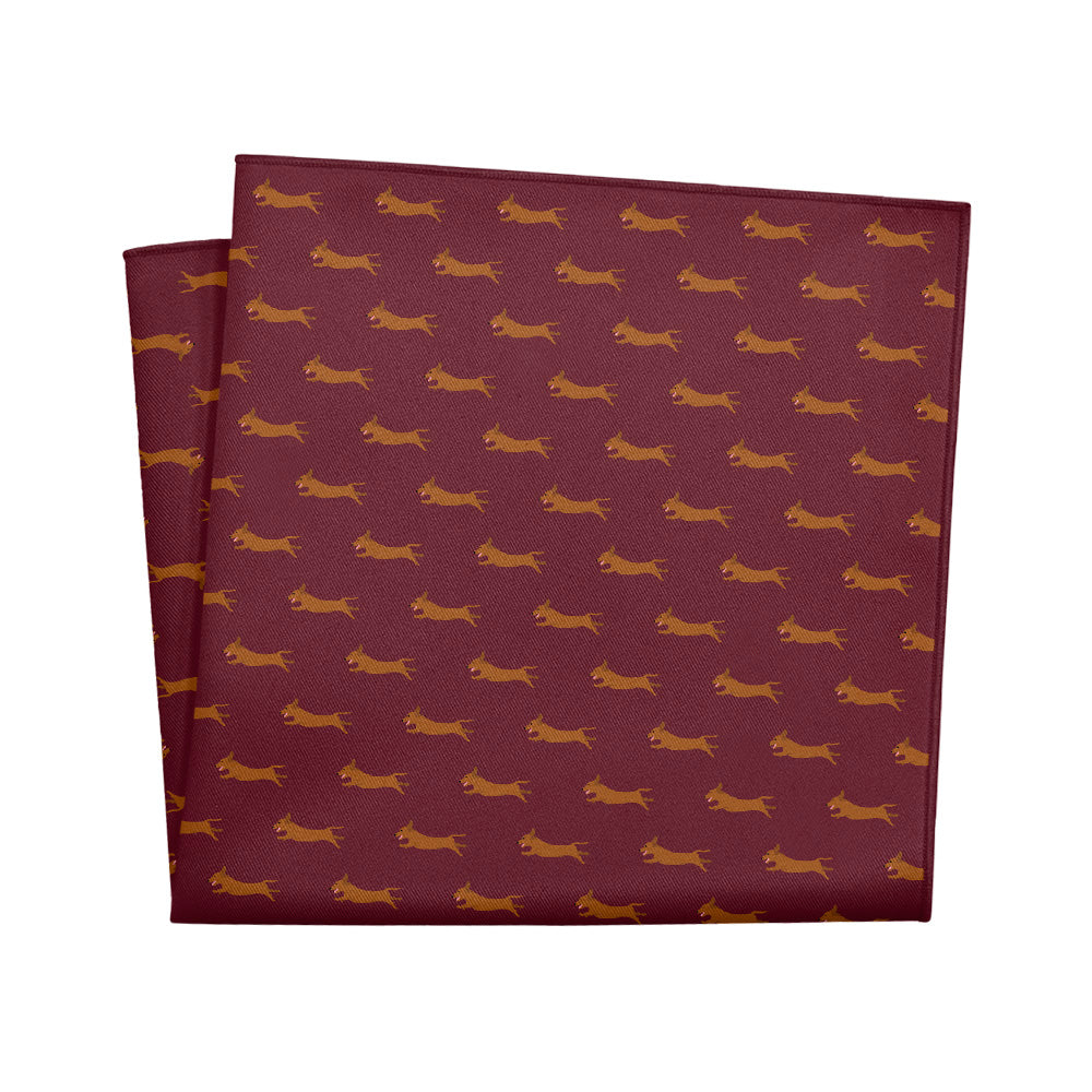 Dachshund Pocket Square - 12" Square - Knotty Tie Co.