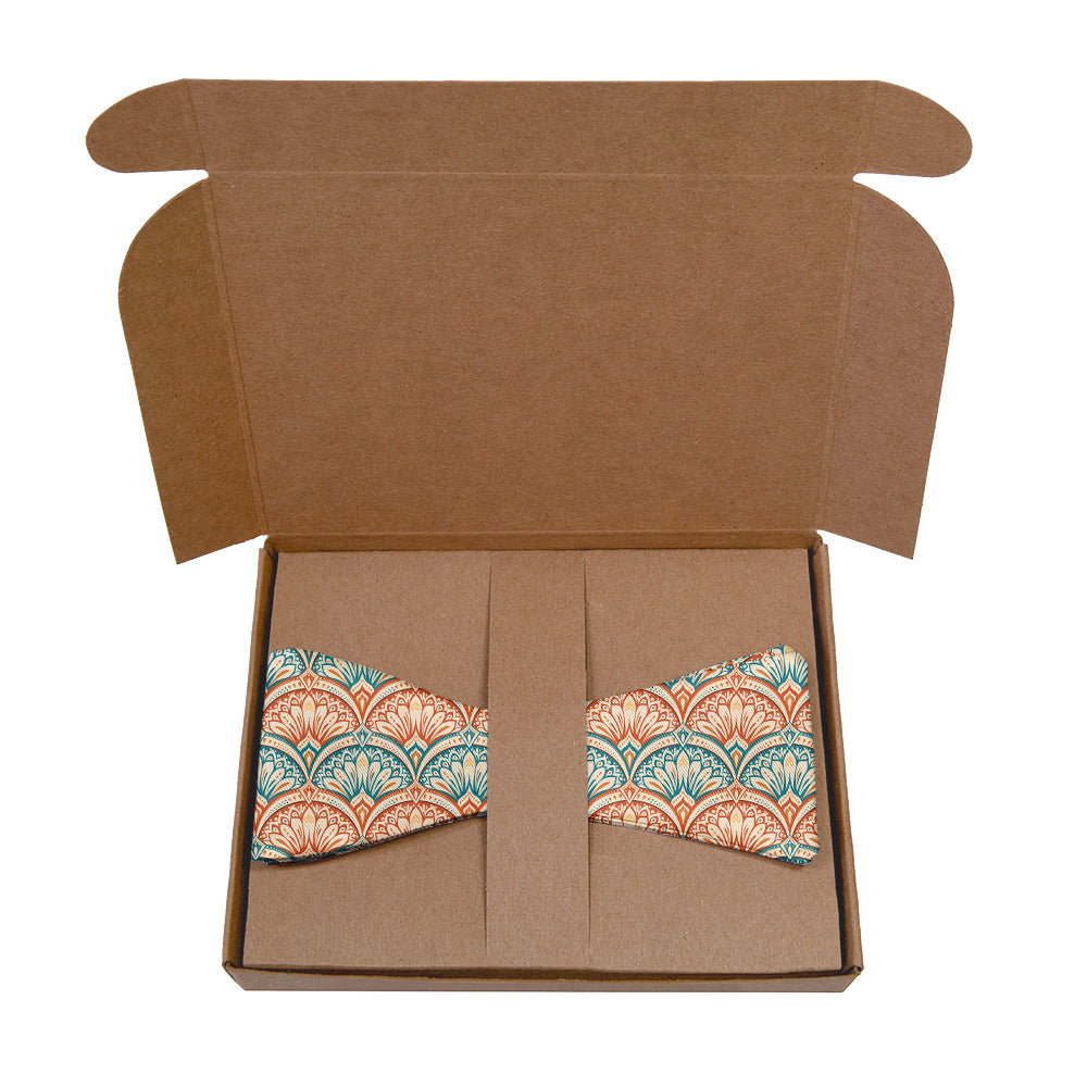 Deco Fan Bloom Bow Tie - Kraft Gift Box Packaging - Knotty Tie Co.