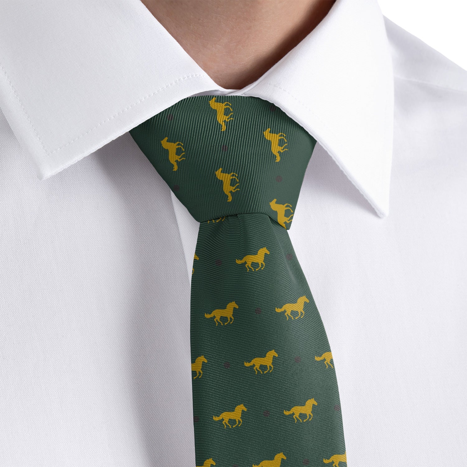 Derby Horses Necktie - Rolled - Knotty Tie Co.