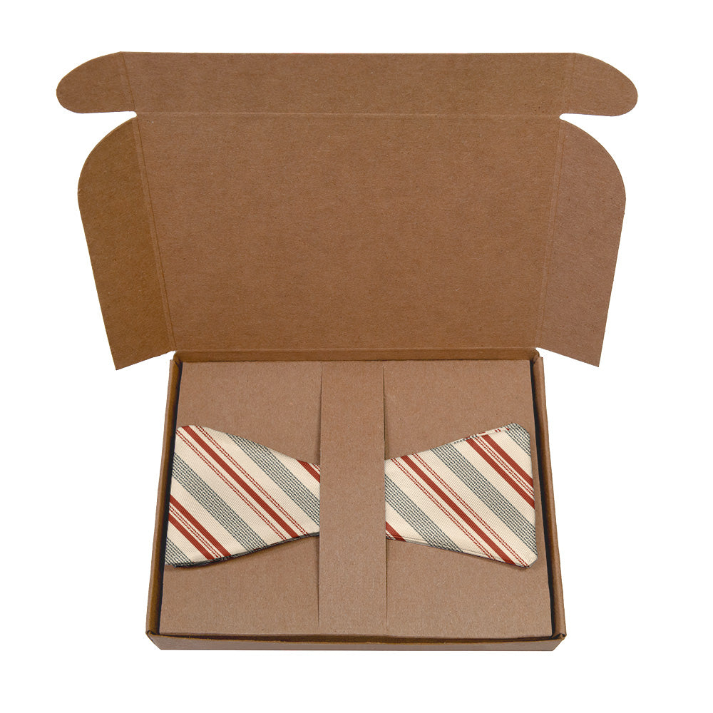 Desert Stripe Bow Tie - Kraft Gift Box Packaging - Knotty Tie Co.