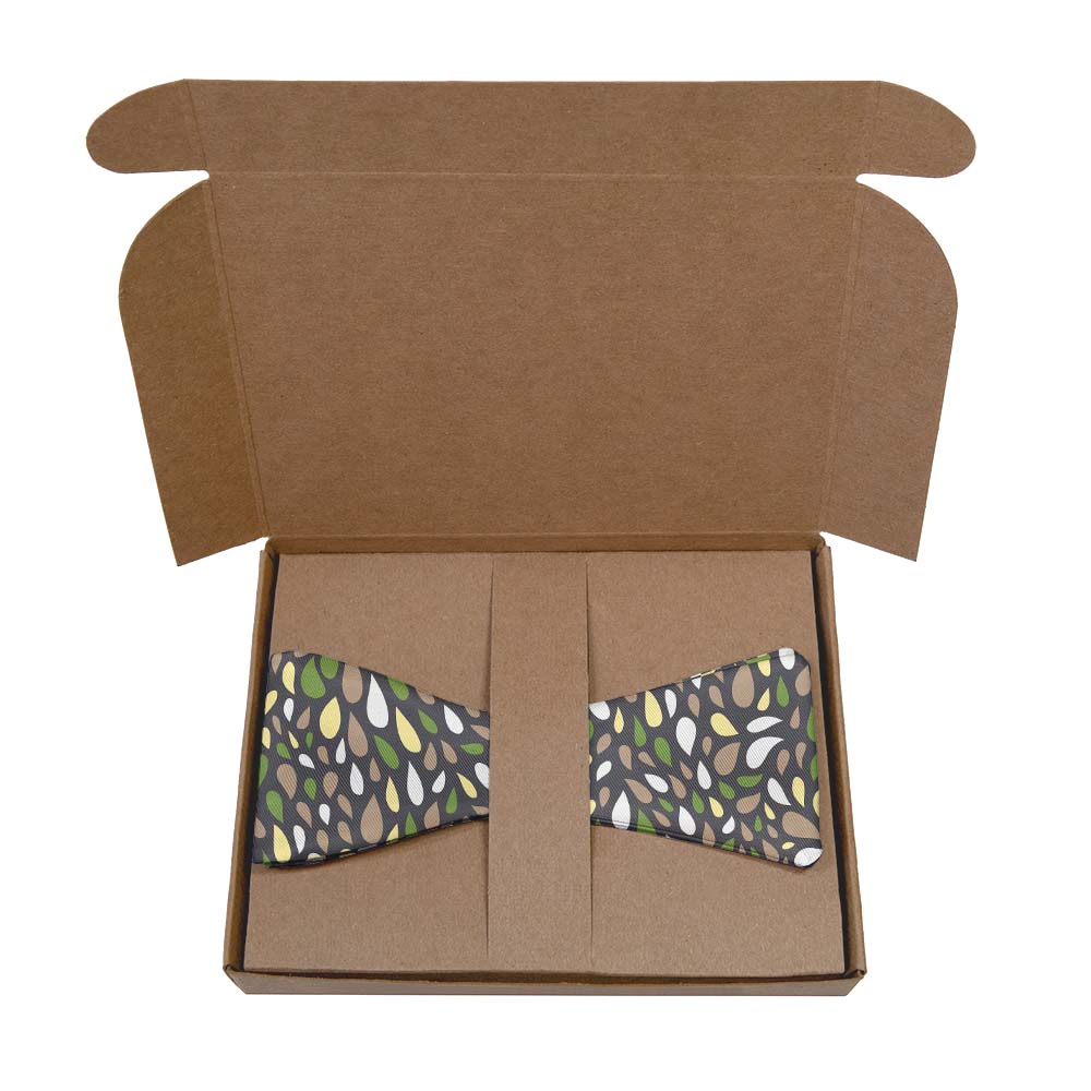 Dew Paisley Bow Tie- Kraft Gift Box Packaging - Knotty Tie Co.