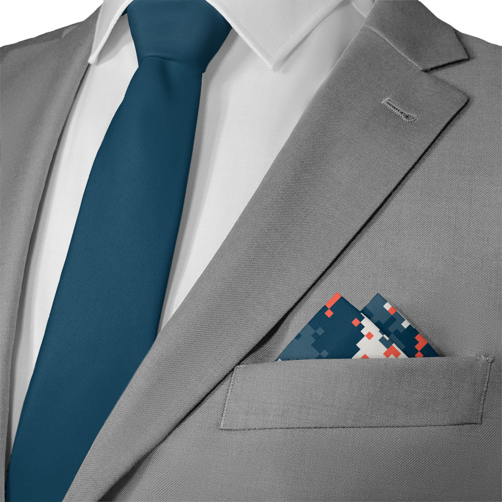 Custom Digi Camo 1 Logo Pocket Square