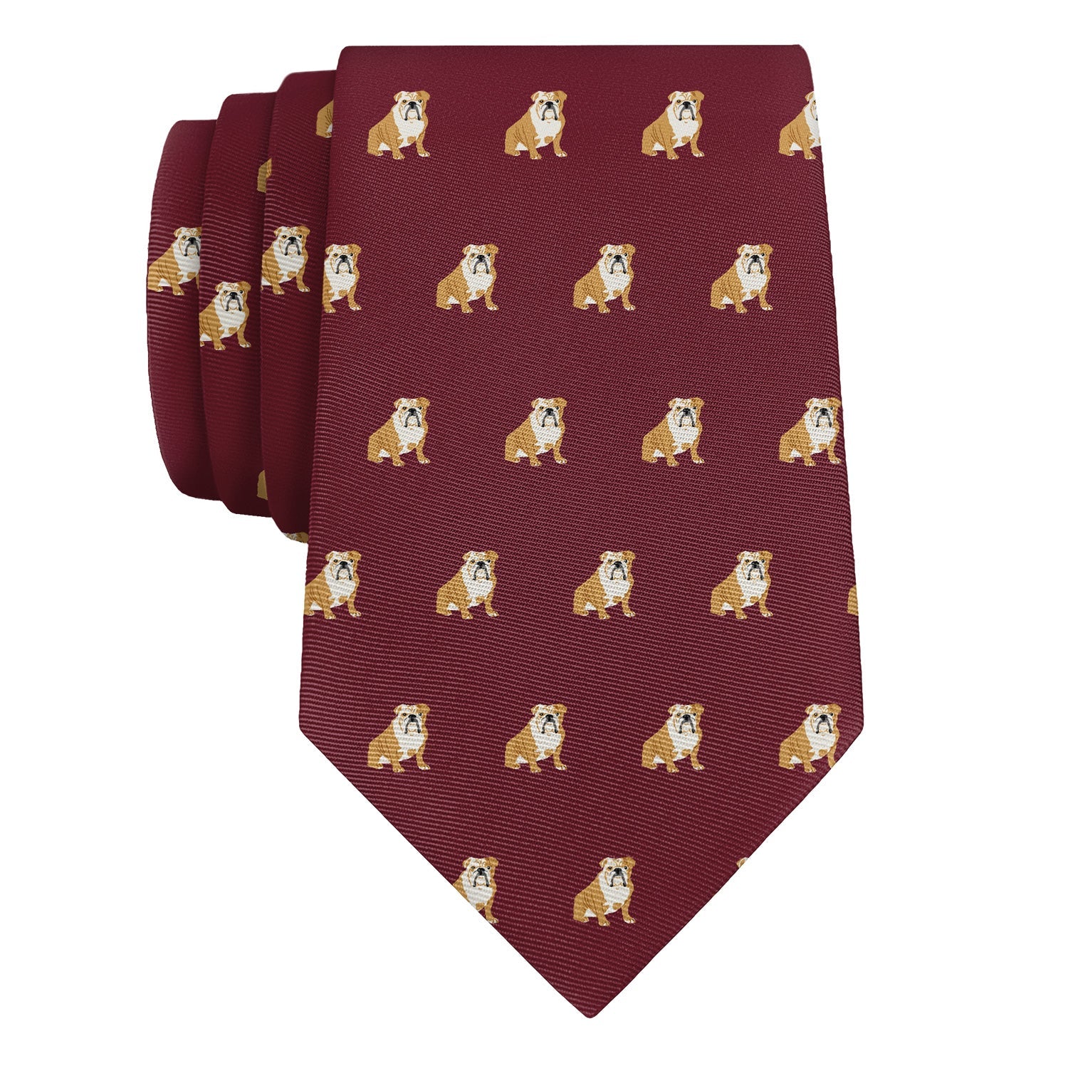 English Bulldog Necktie - Rolled - Knotty Tie Co.