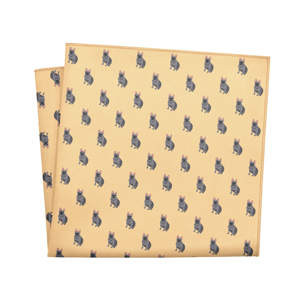 French Bulldog Pocket Square - 12" Square - Knotty Tie Co.