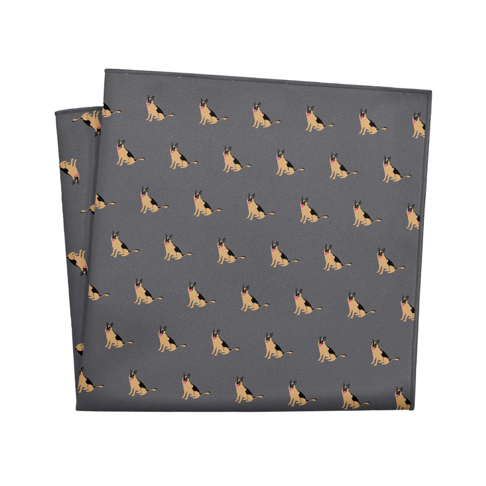 German Shepherd Pocket Square - 12" Square - Knotty Tie Co.