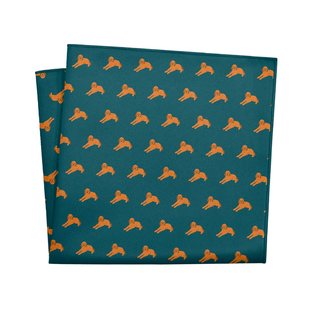 Goldendoodle Pocket Square - 12" Square - Knotty Tie Co.