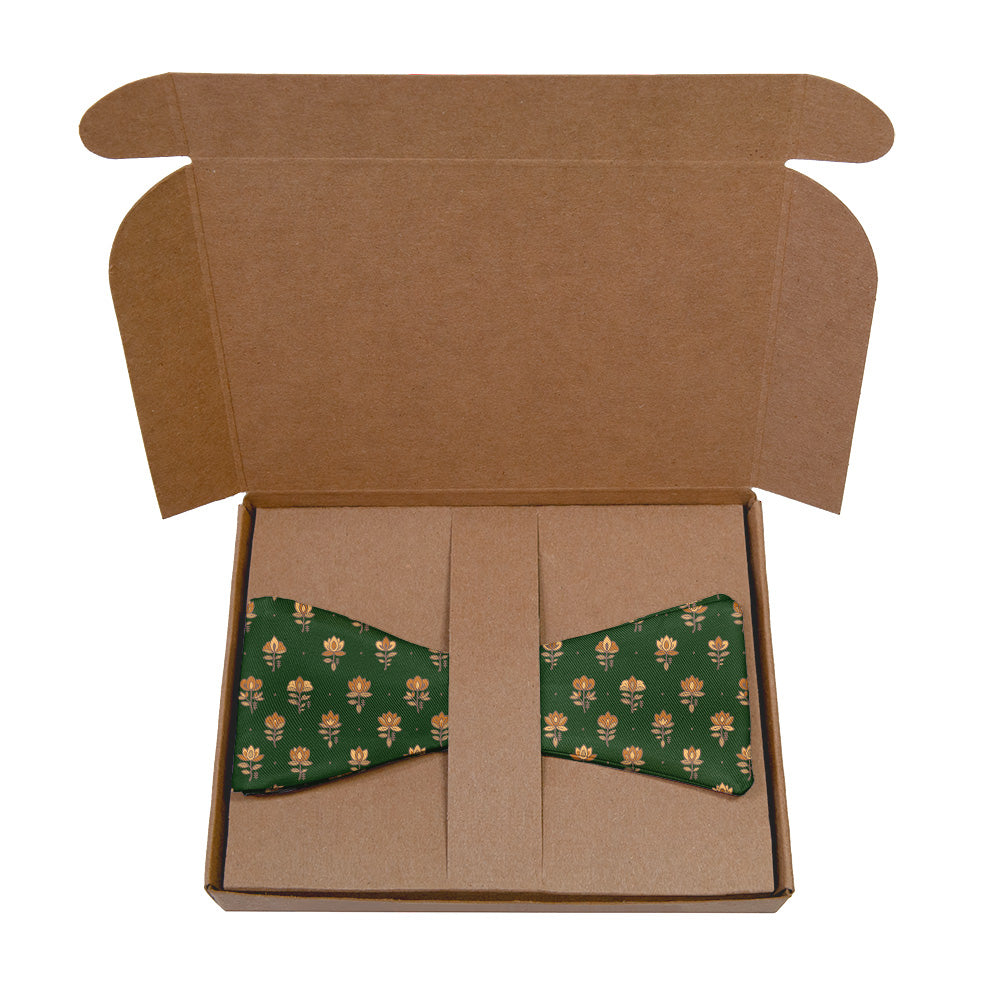 Harvest Bloom Bow Tie - Kraft Gift Box Packaging - Knotty Tie Co.