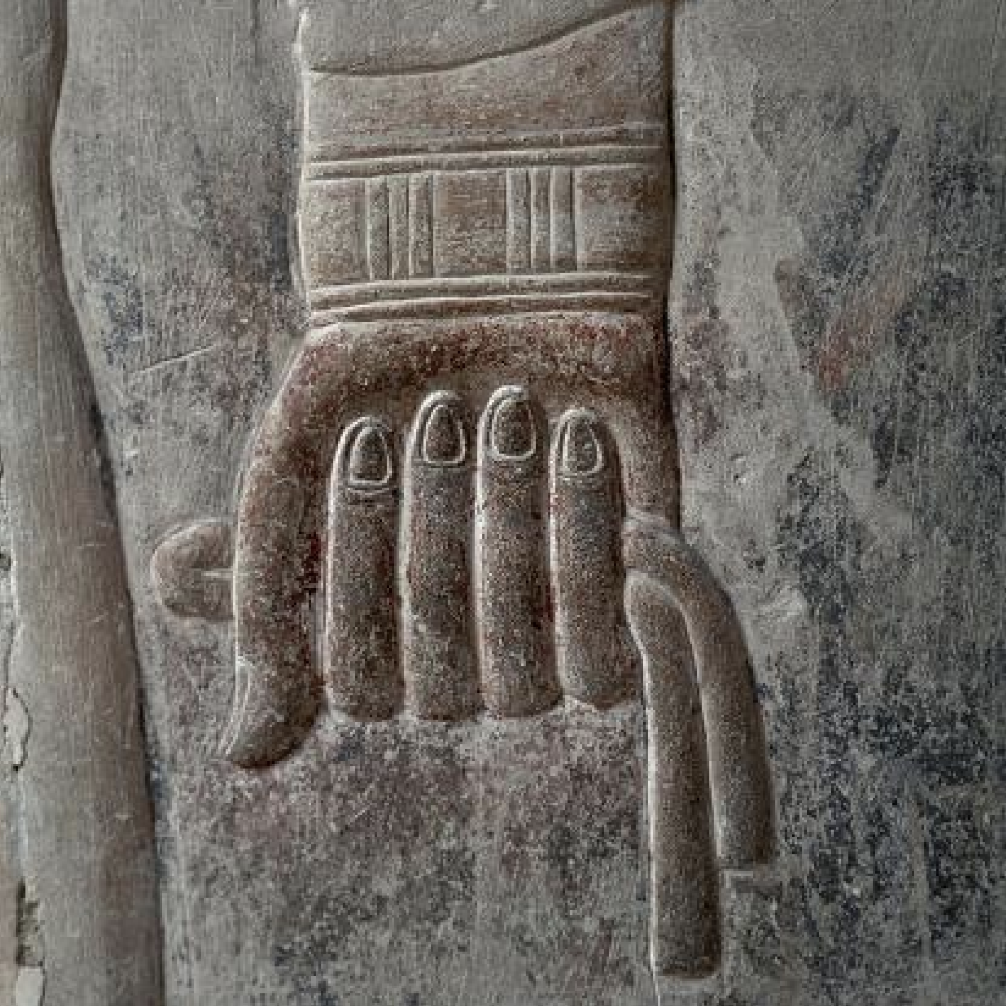 Stone carving of handkerchief