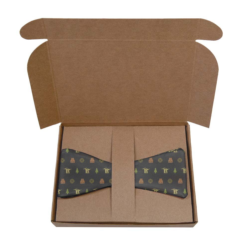 Hunting With Friends Bow Tie- Kraft Gift Box Packaging - Knotty Tie Co.