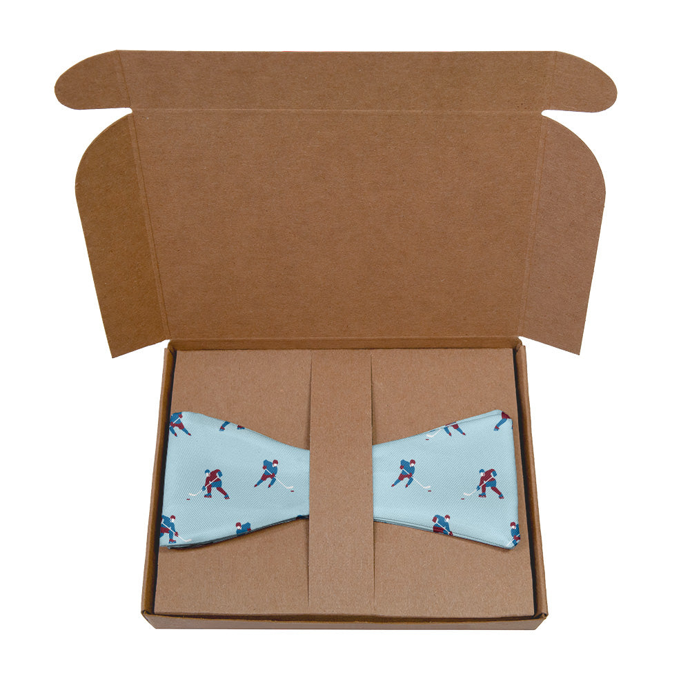 Ice Hockey Heritage Bow Tie - Kraft Gift Box Packaging - Knotty Tie Co.