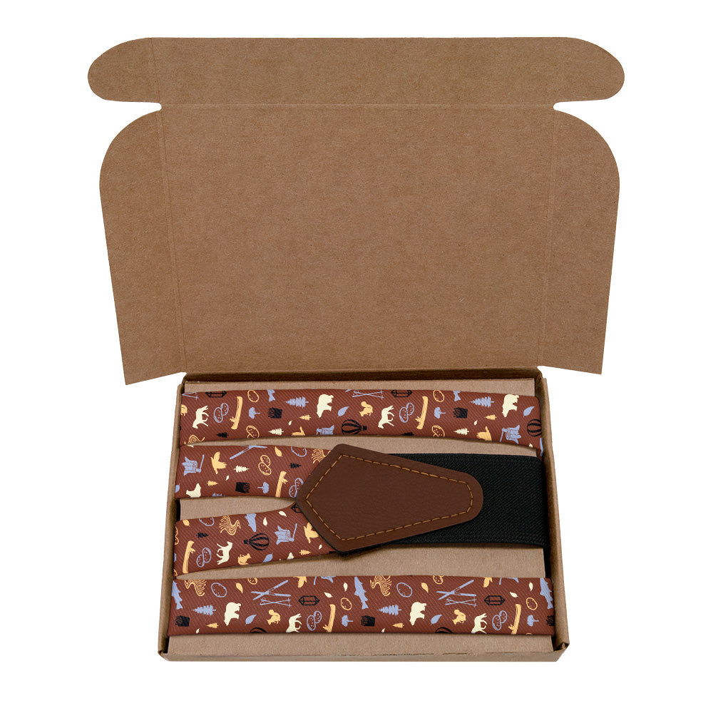 Idaho State Heritage Suspenders - Kraft Gift Box Packaging - Knotty Tie Co.