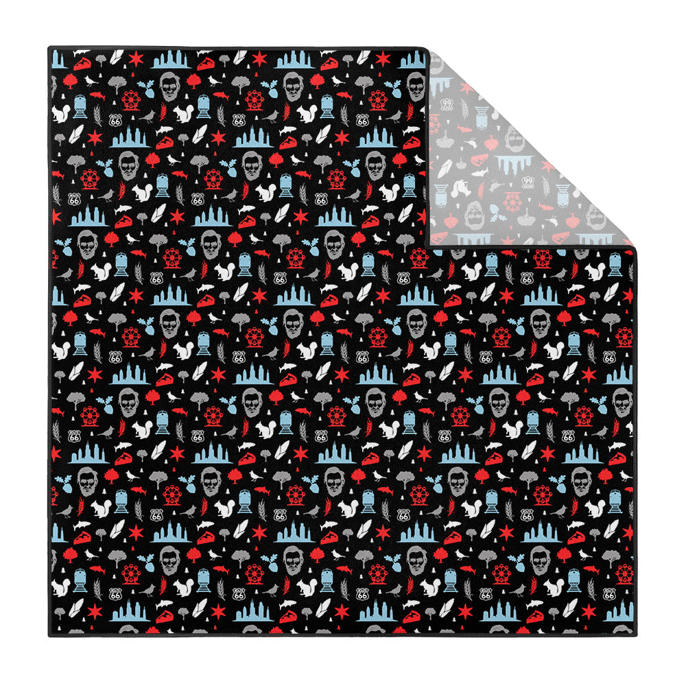 Illinois State Heritage Pocket Square - Printed - Knotty Tie Co.