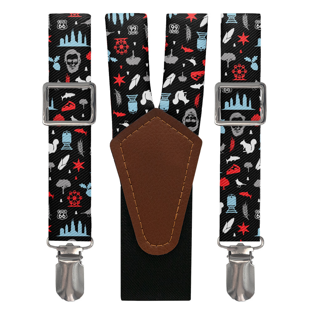 Illinois State Heritage Suspenders - Main View - Knotty Tie Co.