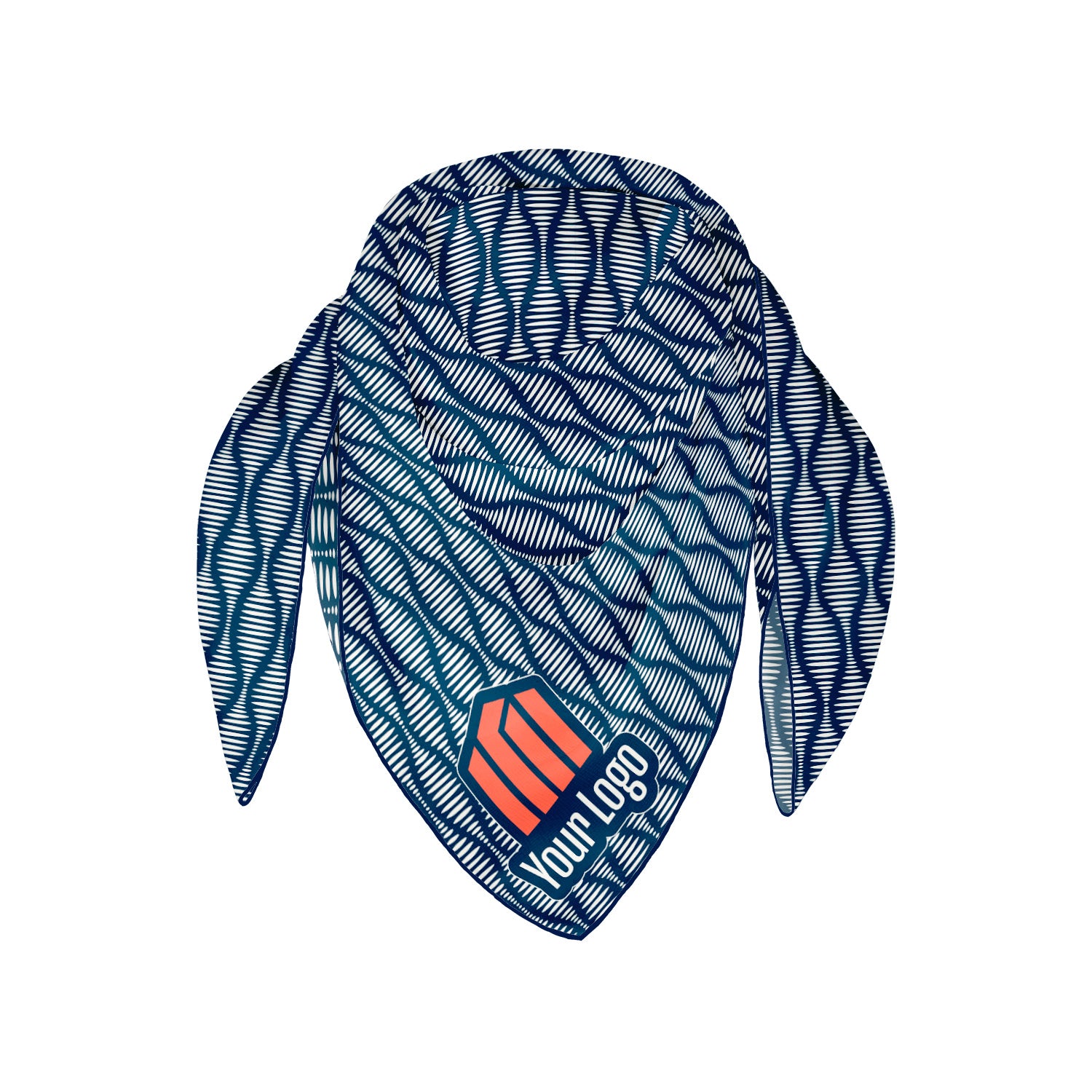 Katagami Geo 1 Square Chiffon Logo Scarf - Knotty Tie Co.