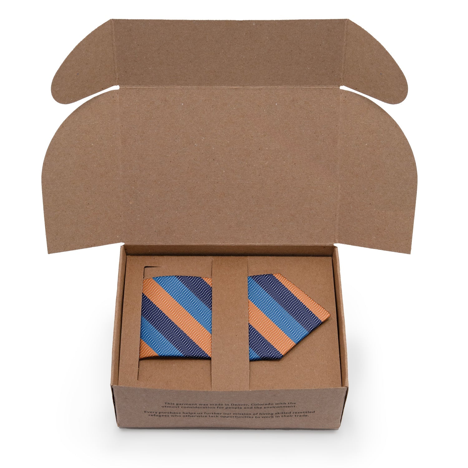 Kent Stripe Necktie - Packaging - Knotty Tie Co.